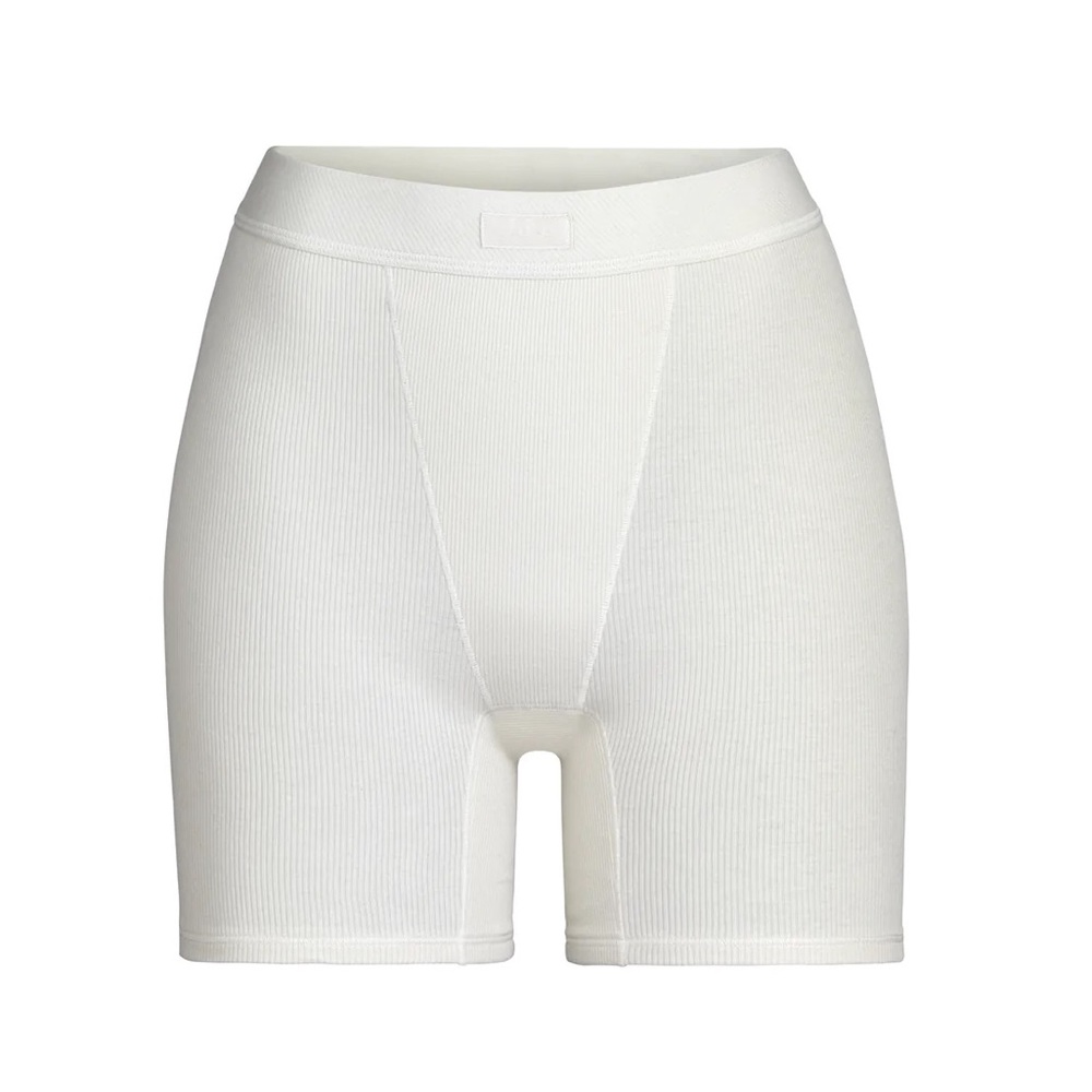 SKIMS NWT Cotton Rib Boxer Bone